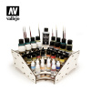 Vallejo 26.008 Stojan pre airbrush farby a štetce, 27 x 27cm (Vallejo 26.008 Paint display and work station with storage)