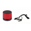 Bezdrôtový reproduktor v tvare valca, červená