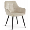 Zamatová jedálenská stolička VARSI – béžová Počet stoličiek: 2ks