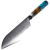 IZMAEL Damaškový kuchynský nôž Aomoki Santoku 17 cm