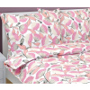 Bellatex Povlečení krepové Hnědá,Růžová 80/138 - 140x200, 70x90 cm