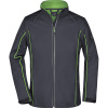 James & Nicholson Bunda JN 1121, softshellová, odepínací rukávy, dámská COT021121l4501-iron grey/g S Šedá iron/zelená