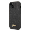 Guess PC/TPU Glitter Flakes Metal Logo Zadný Kryt pre iPhone 14 Black 14537665