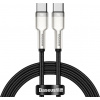 Baseus CATJK-C01 Cafule Kovový datový USB Typ C - USB Typ C 100 W (20 V / 5 A), 1m, černý