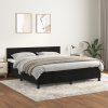 zahrada-XL Posteľný rám boxspring s matracom čierny 180x200 cm zamat 3141199