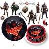 DIGITÁLNA TLAČ Jedlý obrázok na tortu Ozdoba God of War Hra + POSTAVY + TEXT 7