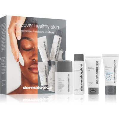 Dermalogica Daily Skin Health Set čistiaci olej pre oči, pery a pleť 30 ml + čiastiaci penivý gél pre všetky typy pleti 15 ml + exfoliačný púder 13 g + vyhladzujúci hydratačný krém 15 ml