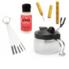 Sada na čistenie airbrush pištolí s mazivom Octagon a čistiacou ihlou (FENGDA BD-777A, FENGDA BD-430, FENGDA BD-H470, OCTAGON SUPER NEEDLE JUICE 30ml)
