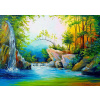 Puzzle ENJOY Puzzle V lese pri vodopáde 1000 dielikov (1714)