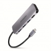 AXAGON HMC-HCR3A, USB 3.2 Gen 1 hub, 3x USB-A porty, HDMI 4k/30Hz, SD/microSD, USB-C kábel 20cm HMC-HCR3A