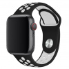 AW Športový remienok na Apple Watch - Čierno-biely Veľkosť / Rozteč: 44/45/46/49mm, Dĺžka remienka: Dámsky - S/M (14 - 19cm), Farba: Čierno-biely IR-AWSPRT87
