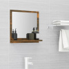 vidaXL Kúpeľňové zrkadlo dymový dub 40x10,5x37 cm spracované drevo - Hnedá - 23123-164627