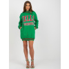 Zelené oversize mikinové šaty s nápisom -EM-BL-775.94-green ONE SIZE