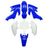Kompletní plasty na pitbike modro-bílé