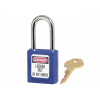 Bezpečnostný visiaci zámok - systém generálneho kľúča - modrý