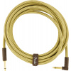 Fender Deluxe Series Instrument Cable, Straight/Angle, 15', Tweed
