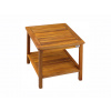 Casaria Stolík z akáciového dreva s policou 45 x 45 cm