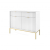 Piaski Komoda NOVA GOLD K104, zlatá/biela