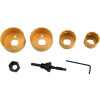 EXTOL CRAFT 1808 - vrtáky vykružovacie korunkové, 4 priemery ∅32-54mm, HSS/Bi-metal