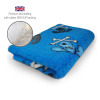 DRYBED Premium Vet Bed Crossbones modrý 150 x 100 cm