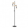 Stojaca lampa Eglo TOWNSHEND čierna oceľ, drevo 43516