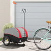 vidaXL Vozík za bicykel, čierno červený 45 kg, železo 94146