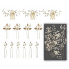 Sada ozdobných vláseniek a hrebienkov Sibel Festive Hair Pins Golden Color Kit - 13 ks, zlatá