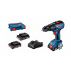 Bosch Náradie - 18V AKU vŕtací skrutkovač, 3x aku 2,0 Ah Li-Ion, nabíjačka 06019H5121