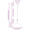 VidaXL Závesná lampa výškovo nastaviteľná E27 lesk biela Ø 31 cm kov - Biela - 251335-266932