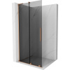 Mexen Velar L, posuvná sprchová zástena Walk-in 120 x 200 cm, 8mm šedé sklo, medená matná, 871-120-003-43-65