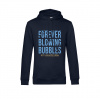 Superfutbal Mikina s kapucňou Forever Blowing Bubbles, tmavomodrá Veľkosť: XL