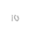Náušnice TI SENTO krúžky 15mm s bielymi zirkónmi 7718ZI Dámske striebro 925/1000 Ródium Zirkón 15mm