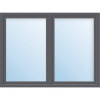 Plastové okno dvojkrídlové ARON Basic biele/antracit 1250 x 1550 mm