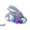 KIDPRO TOYS Silikonové kousátko Zajíček šedý