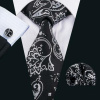 Jason&Vogue / Hi-Tie Kravatový set zelený tmavý so vzorom, 100% hodváb