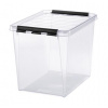 Úložný box, plastový, 25 l, čierne úchytky, SMARTSTORE 