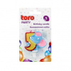 TORO Tortová sviečka číslica 5 zapichovacia 5cm slon