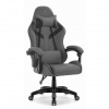 Sivo-čierne kožené herné kreslo HELLS CHAIR HC-1007 2.0, HC__5907196010859