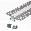 MasterLED Hliníková lišta do sadrokartónu XUDO 12mm, s krytom a koncovkami, 2m, 1ks