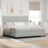 vidaXL Box Spring Posteľ s Matracom Svetlosivá 200x200 cm Zamat 3339788