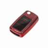 TPU obal kľúča Seat / Škoda / VW - carbon červený