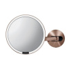 Simplehuman Senzorické kozmetické zrcátko na zeď s Tru-lux LED osvětlením 5x zvětšení síťové rose gold