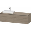 DURAVIT L-Cube závesná skrinka pod umývadlo na dosku (umývadlo vľavo), 4 zásuvky, 1620 x 550 x 482 mm, dub Terra, LC4871L35350000