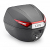C30N kufor GIVI čierny, červené odrazky (Monolock s vlastnou platňou), objem 30 ltr.