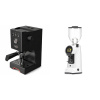 Gaggia Classic UP, black + Eureka Helios 75, white