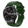 Silikónový remienok (šírka 22mm) – tmavo-zelená – Samsung Gear S3 / Watch 46mm / Huawei Watch GT / Vantage M
