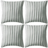 vidaXL Sivý vankúš do exteriéru 4 ks pásiková potlač 45x45