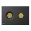 ALCA Ovládacie tlačidlo pre WC moduly, čierny matný/zlatý matný M1978-7