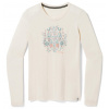 Dámske tričko s dlhým rukávom Smartwool W Floral Tundra Graphic Long Sleeve Tee Almond heather M