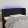 vidaXL Čelo postele s LED čierne 83x16x78/88 cm zamat - Čierna - 54575-9640